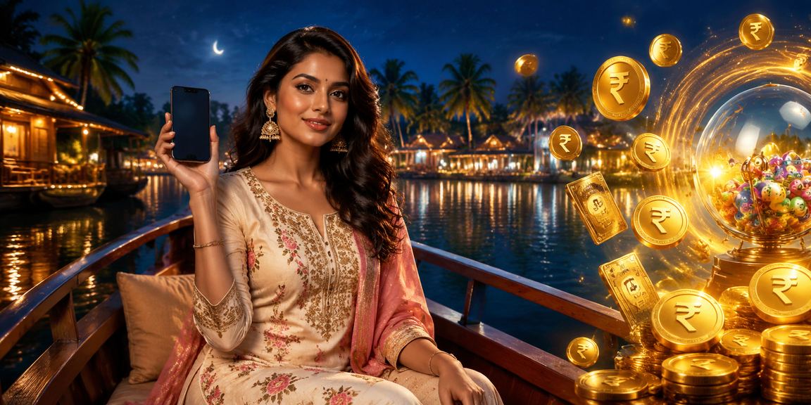 Lotteries in Kerala with traditional dress