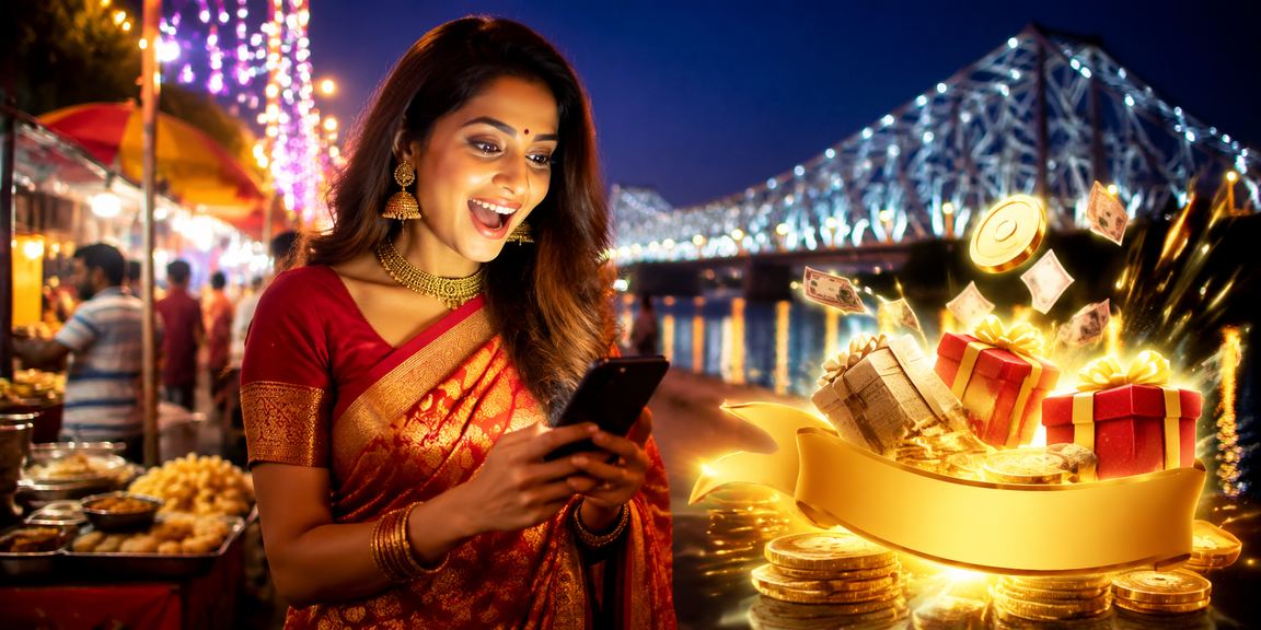 Excited player winning cashback bonus in Kolkata